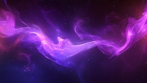 Nebular violet energy stream in deep cosmic void.