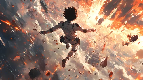 Skyfall sprint into a burning neon horizon of ruin.