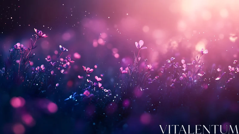 Glowing Dreams in Purple Blooms.