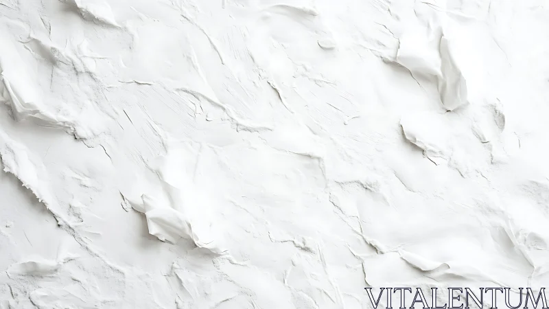 Textured white plaster surface shows layered ridges and folds