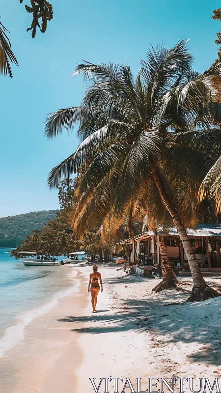 Tropical Paradise Moment on the Shoreline.