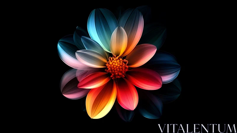 A Luminous Bloom: Nature's Rainbow Masterpiece Glowing.