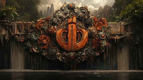 Rust and rivulets meet in a lush forgotten machine temple.