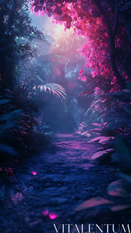 Neon Forest Sanctuary: A Glowing Journey Through Nature.