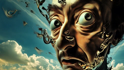 Melting Daydream Portrait Under A Wild Open Sky.