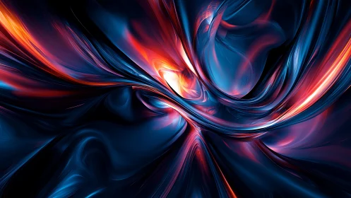 Liquid neon currents twist through a dark cosmic void