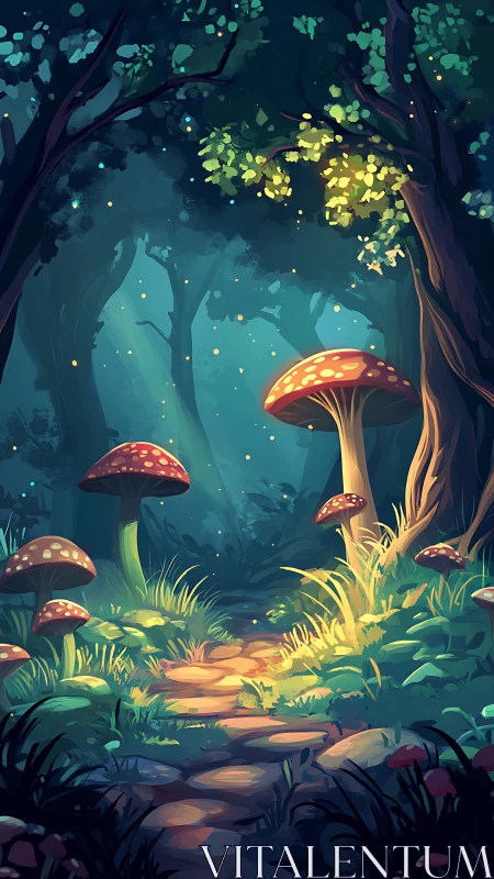 Enchanted Mushroom Forest Glow.