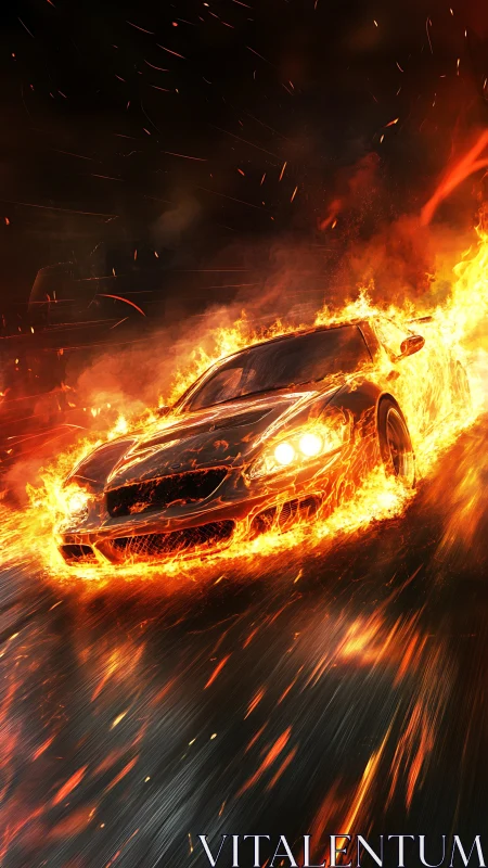 Velocity Ignites: Where Asphalt Meets Inferno in Motion