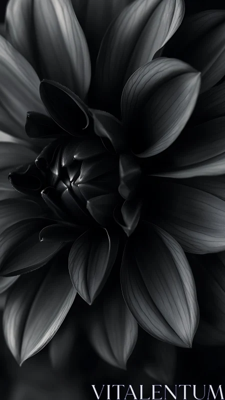Monochromatic flower petals with radial structure
