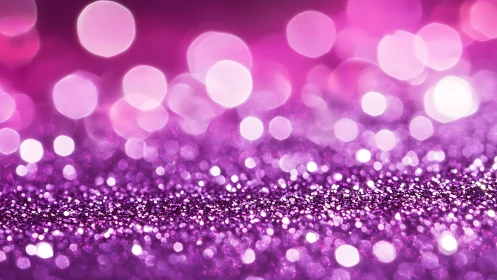 Sparkling Pink Glitter Background with Soft Bokeh Lights Effect.