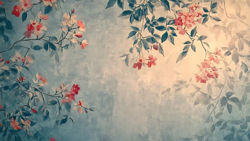 Blushing Blooms Against Soft Skies.