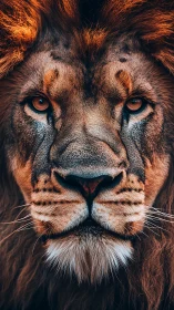 Lion gaze carves a molten path straight through the viewer