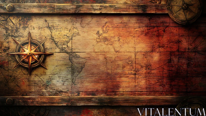 Weathered nautical map invites cozy journeys across time