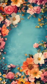 Turquoise Dreams: A Floral Symphony Blooming Across Blue Waters.