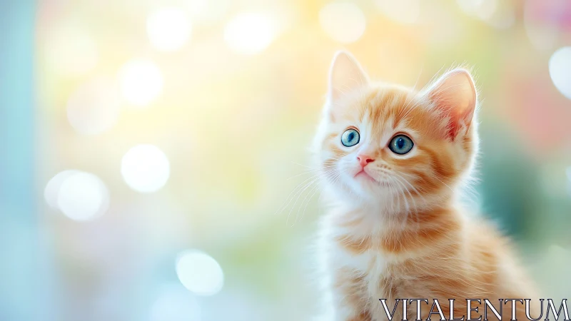 Sapphire-Eyed Kitten's Sunlit Reverie.