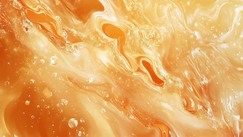 Golden swirls of light and liquid in a soothing abstract glow.