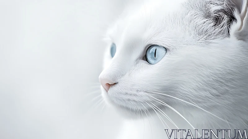 White Cat with Blue Eyes