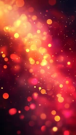 Stardust Lanterns Drift Through Crimson Twilight Glow.