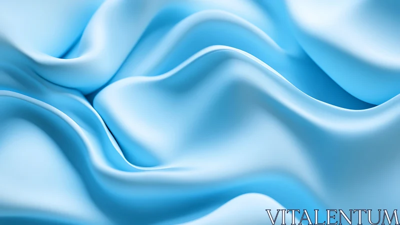 Cyan satin folds with soft specular highlights in macro view.