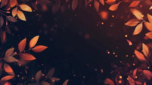 Autumn foliage glows around a dark, softly blurred center.