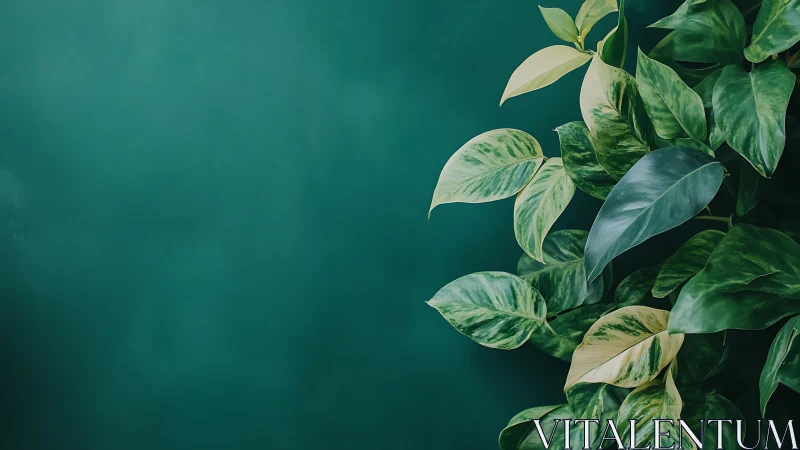 Quiet jungle corner leaning into a dreamy teal hush.