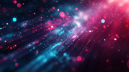 Vibrant Abstract Light Streaks with Neon Pink and Blue Glow.