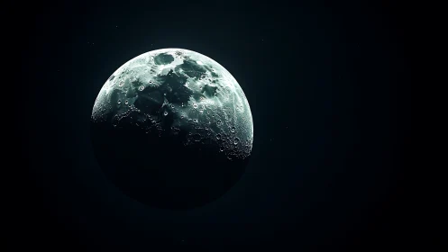 Lunar terminator close-up reveals cratered topology in stark relief