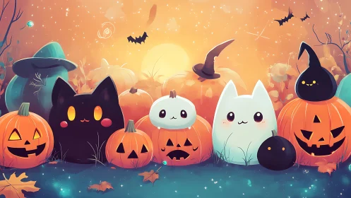 Enchanted Halloween Garden Gathers Whimsical Pumpkin Companions