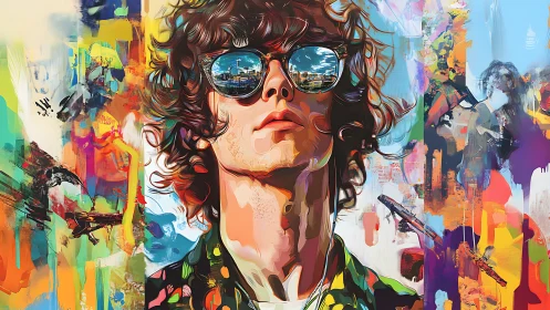 Reflections of a neon city surf across mirrored daydreams