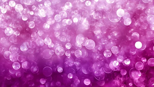 Soft Pink Bokeh Abstract Background with Light Circles Effect.