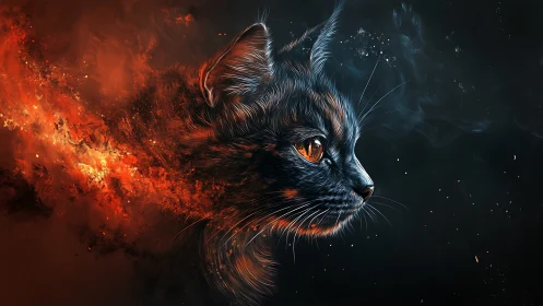 Feline Profile with Dual-Spectrum Elemental Particle Dispersion Effects.