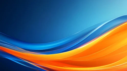 Solar Wave Sonata in Electric Blues and Ember Orange.