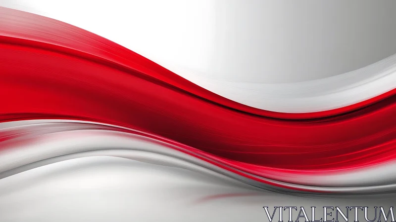 Dynamic Red and White Abstract Wave Background, Modern Style.