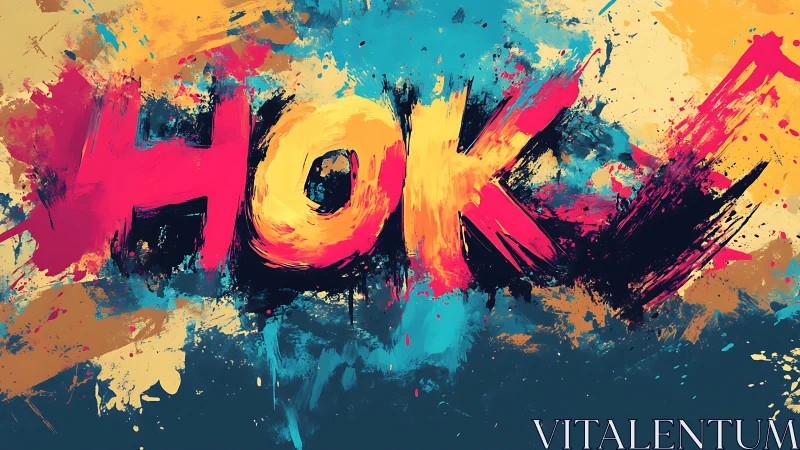 Expressive digital lettering in bold gestural abstraction.