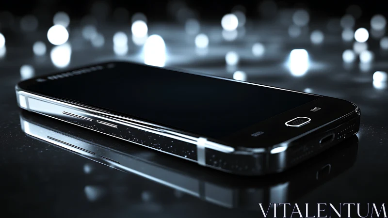 Midnight smartphone idol under bokeh city starlight.