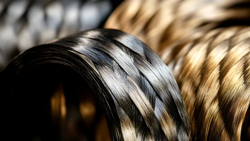 Macro optical study of braided metallic fiber bundles in arcs.