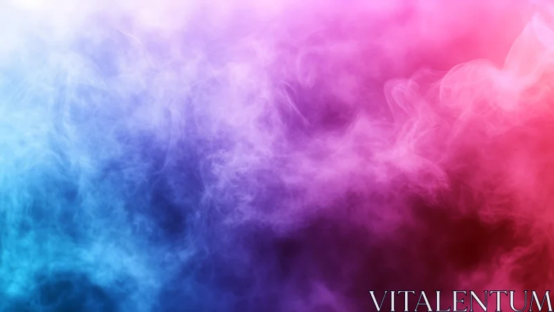 Vibrant neon smoke blends from blue to pink haze.