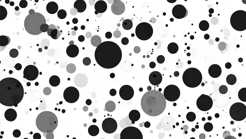 Monochrome circles drift across a minimalist abstract field