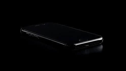 Sleek smartphone gleams with elegant minimalist design and chrome accents