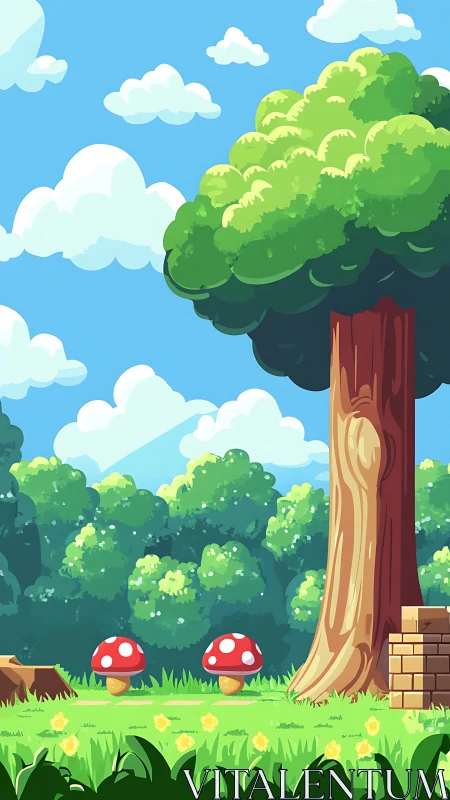 A Magnificent Giant Tree Welcomes You to a Magical Forest Adventure