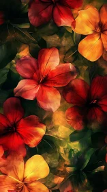 Luminous Petals: Warm-Tone Floral Composition with Soft Diffusion.