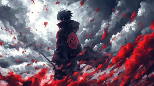 Stormlit rogue in crimson clouds of restless memory.