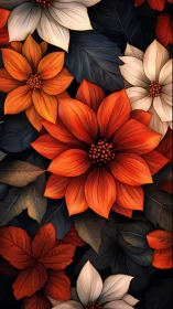 Layered floral composition with volumetric petals and organic depth arrangement.