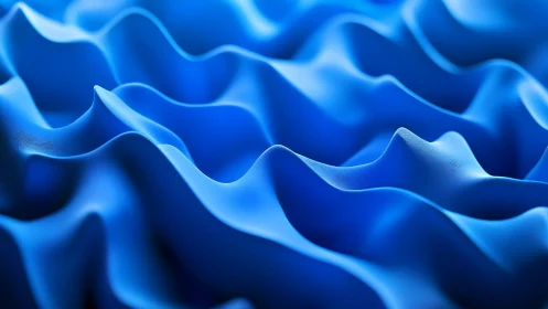 Velvet waves of electric blue fold into a soft digital sea