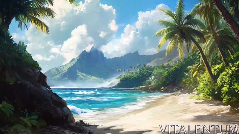 Paradise Bay Unfolds Where Volcanic Peaks Kiss Tropical Shores