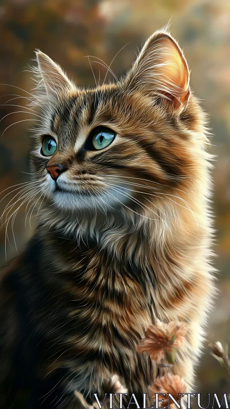 Luminous Gaze: Portrait of Emerald-Eyed Majesty.