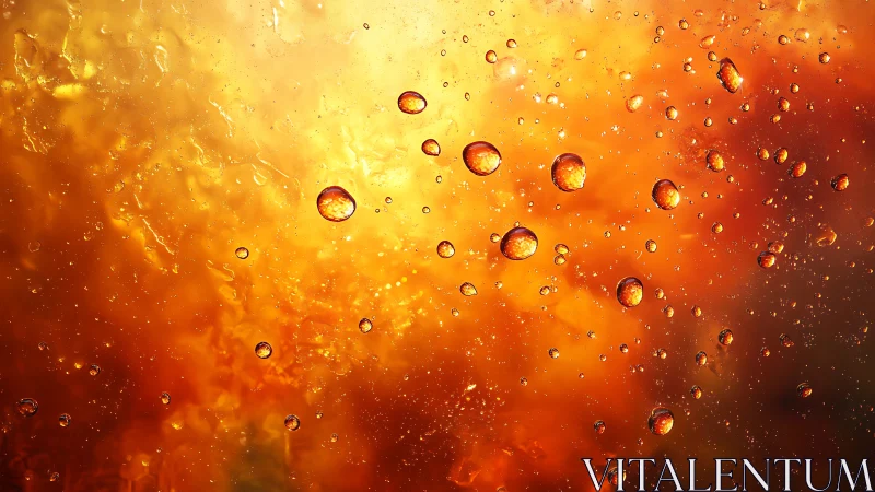 Golden Liquid Droplets Suspended in Warm Luminous Atmosphere