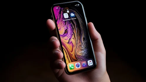 Modern Tech Meets Vibrant Art in Hand.