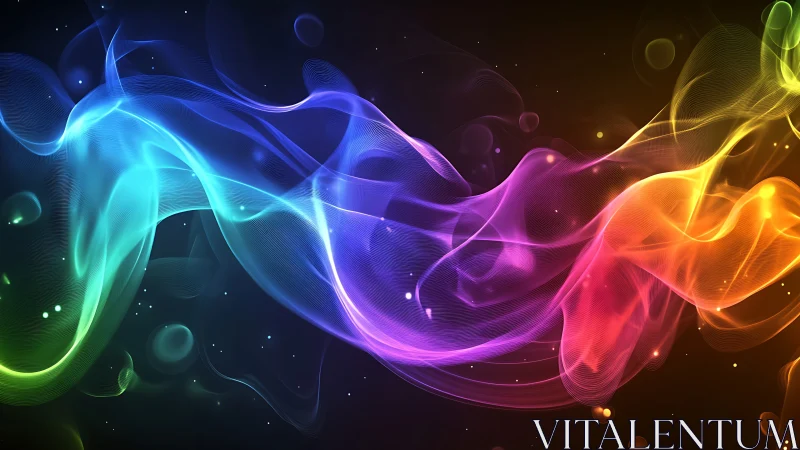 Spectral light ribbons with multicolor volumetric waveforms