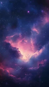 Spectral nebular column with high-density ionized gas cloudscape.